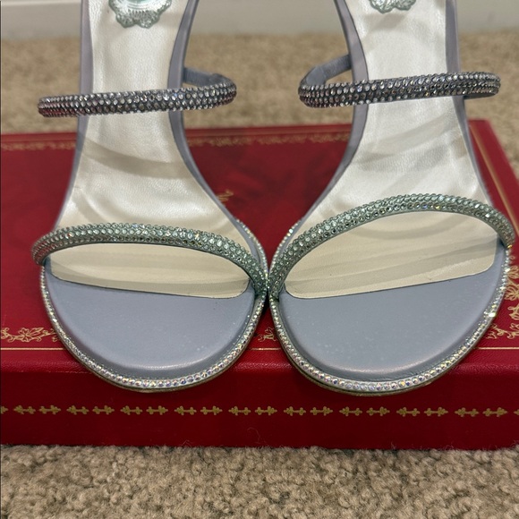 René Caovilla Crystal Spiral Heels Sandals Size 37 | Iconic Bridal Evening - Picture 4 of 10